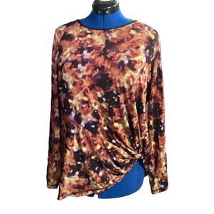 SIMPLY VERA VERA WANG Women’s Tie‎ Dye Tunic Top Size XL Multicolored